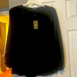 Adriana papell black x large V Neck